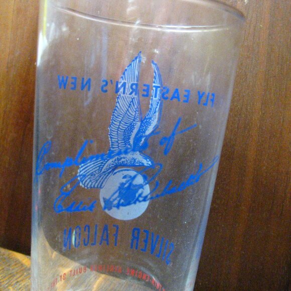 Eastern Airlines Silver Falcon 1950's Cocktail Glass - Picture 5 of 9